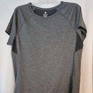 Old Navy Active Breathable Mesh‎ Gray/Black Tee XL